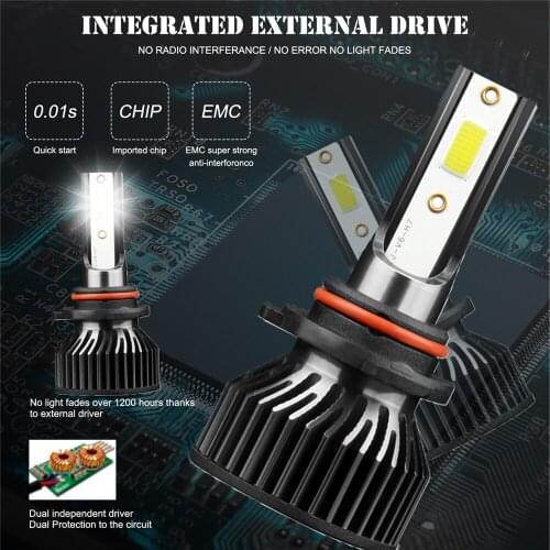 Y7 H11 9005 V5-5202 LED Headlight Fog Light Bulbs For Chevy 1500 2500 2007-2015 Far And Near Beam Integrated Headlights