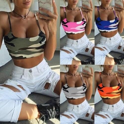 Womens Camouflage Printed Sports Vest Tight Fitting Quick Drying Running Vest Gym Fitness Sports Yoga Vest Running Tops