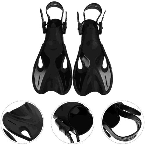 1 Pair Adjustable Short Swim Fins Snorkeling Swimming Flippers for Children