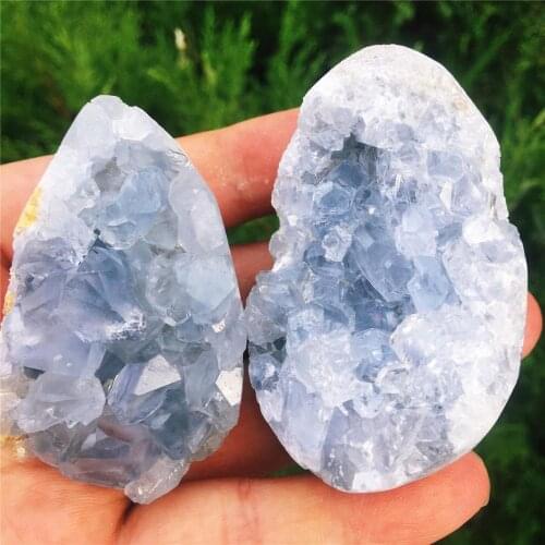 1pcs Natural blue crystal cave quartz celestite crystal specimen cluster specimen healing blue crystal cave