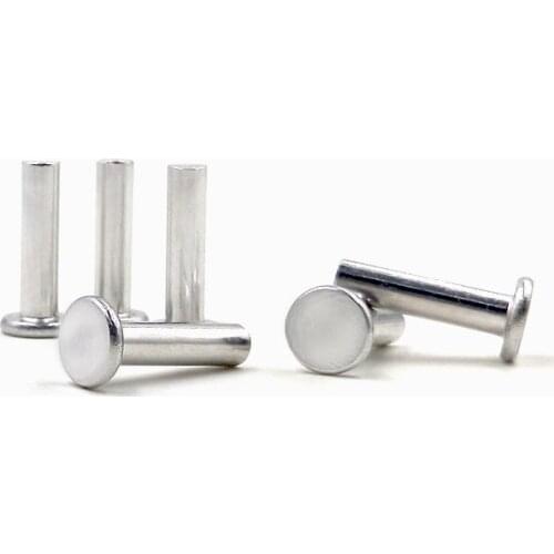 10pcs M7 M8 M10 M12 round shape flat head rivet solid riveting high strength GB109 aluminum alloy screws 5mm-30mm length