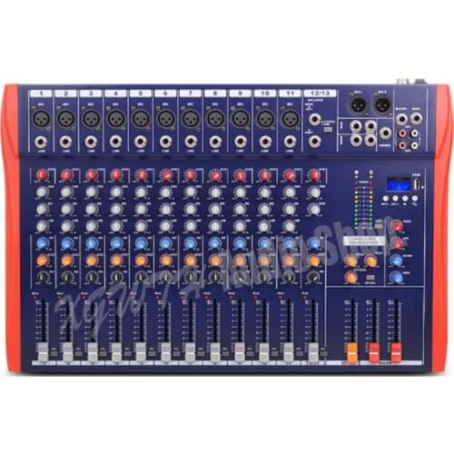 12 Channel Bluetooth Mixer stage Performance Conference Audio Wedding Party MP3 Music Reverb Audio Mixer