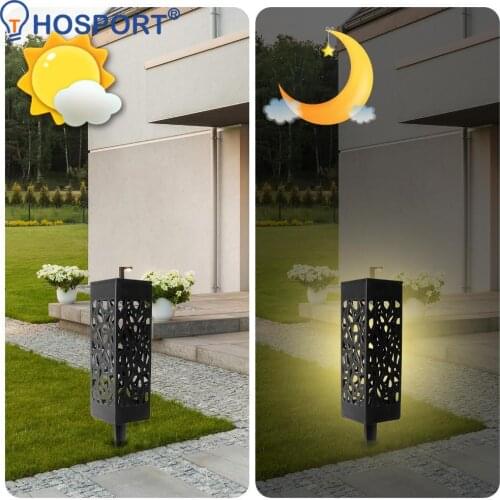 2/4/6pcs Solar Lawn Light Garden Hollow Out Lawn Lamp Outdoor Pathway Light Waterproof Light-Control Induction Lamp