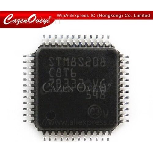 2pcs/lot STM8S208C8T6 STM8S208 LQFP-48 In Stock