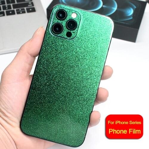 2021 Flash Gradient Glitter Bling Back Film For iPhone 12 11 Pro Max XS XR 8 7 6S Plus SE2 Skin Back Cover Wrap Decal Sticker
