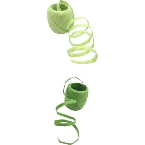 2x Wedding Decoration Ribbons Natural Material Raffia Ribbon Paper Great For Crafts Scrapbooks Decorations 20m