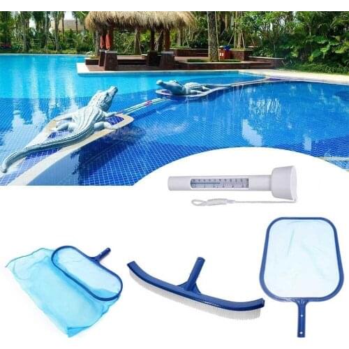 4pc Pool Supplies Pool Deep Bag Rake Leaf Skimmer Set for Cleaning Swimming Accessories