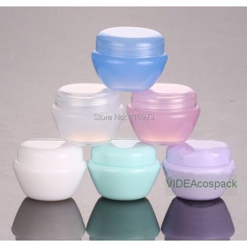 500pcs/lot 50ml mushroom shape plastic cream jar 50g sphere PP jar for sample sack packing
