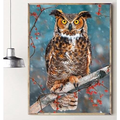 5D Diamond Painting Mosaic Animal Bird Owl 3D Full Square Diamond Embroidery Set Beads Cross Stitch Kit Art Rhinestone Pictures