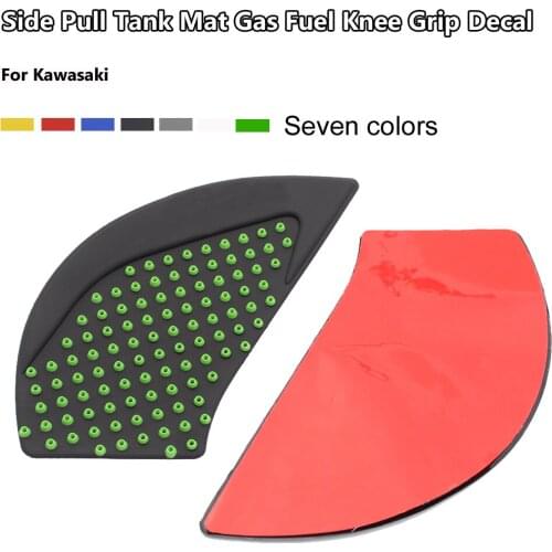 7 Color Motorcycle Side Pull Tank Mat Gas Fuel Knee Grip Decal For Kawasaki 650