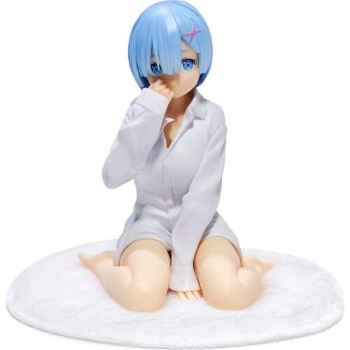 Anime Re:Life In a Different World From Zero Rem White Shirt Ver. PVC Figure Figurine Toy Model Statue 14cm New With Box