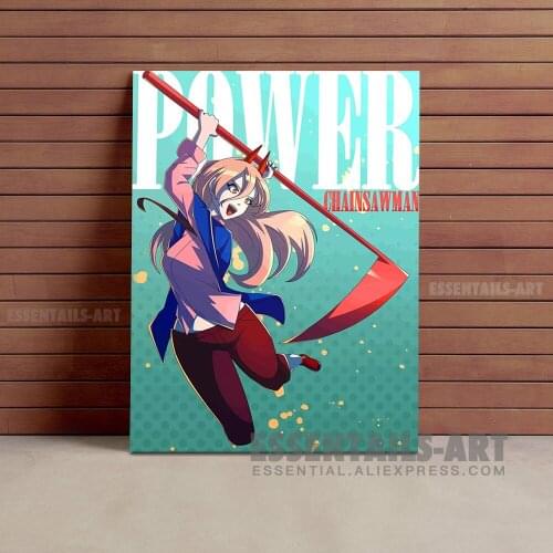 Chainsaw Man Power pop art Canvas Wall Art Painting Poster Bedroom Study studio print Living kid Room Home Decoration Prints