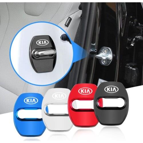 4Pcs Aluminum alloy Car Door Lock Cover Case For KIA Cerato Venga Cadenza Cee'd Forte K9 Optima Soul Picanto Rio Sorento K2 K5