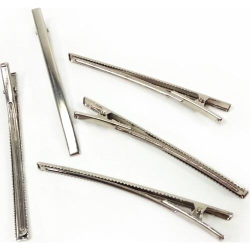 David accessories 100pcs Metal Gold Silver Alligator Clips Hair Clip Hairpin For Bows DIY Hair Accessories Tools,100Yc2052