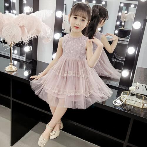 Children Clothes Kids Dress Embroidery Girls Clothes For Party Birthday Costume Tutu Lace Ball Gown 3-11Y