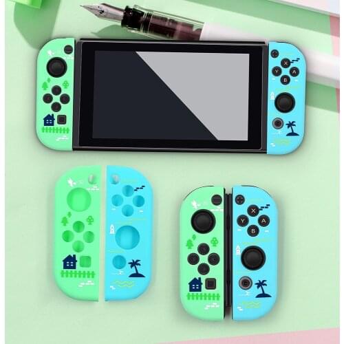 Nintendoswitch Game Controller Silicone Case Cover Soft Cute Green Blue Joycon Protective Waterproof Joystick Cap Accessories