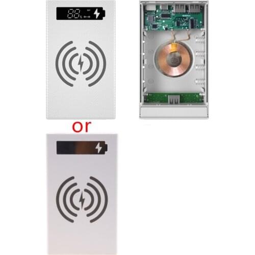 Spliced Combined DIY 18650 Battery Case Wireless Charging Power Bank Shell Portable External Box Powerbank Protector