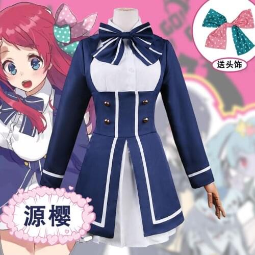 Zombie Land Saga Minamoto Sakura Cosplay Costume Dress Uniform Halloween Carnival Party Costume Outfit