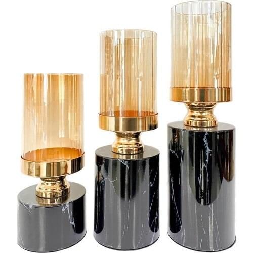 Krm Stone Candlestick Set