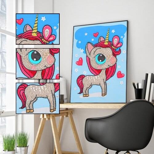 5D DIY Special Shaped Diamond Painting Horse Diamond Embroidery Crystal Rhinestones Diamond Art Kits for Adults and Kids