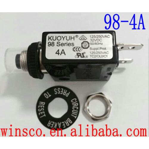 98-4A Waterproof cap 100% NEW KUOYUH CIRCUIT BREAKER 98 SERIES 4A