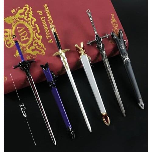 Alloy Scabbard Sword Fate Night Surrounding Model Game Props Bar Ornaments Jeanne Sword Birthday Gift Keychain Collection