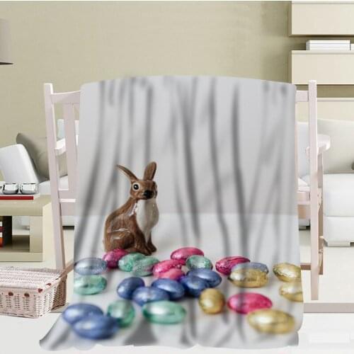 Custom Easter Blanket Coral Blankets Travel Sofa Falafel Blankets Soft Fluffy Warm 56x80inch 50X60inch 40X50inch