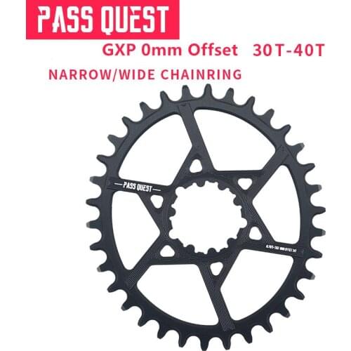 PASS QUEST GXP Mountain Bike Narrow Wide Chainring 0mm Offset 32T-40T bicycle Chainwheel for Sram XX1 GX eagle X9 crankset