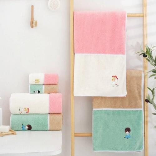 Drop Shipping Polyester Towel Bath Towel Set Bath Towel 60*120cm Towel 50*25cm 30*15cm Soft Absorbent 3pcs Set