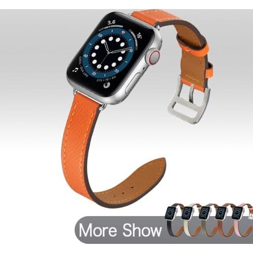 Genuine Leather Loop Band for iWatch 40mm 44mm Women Strap Tour Band for Apple Watch 42mm 38mm Series 2 3 4 5 6 SE Watchband