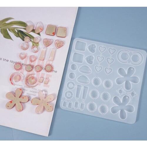 Earrings Danglers Casting Silicone Mould DIY Pendants Crystal Epoxy Resin Mold