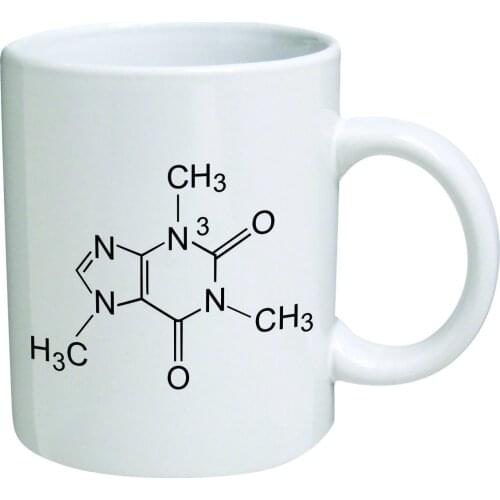 Funny Mug - Caffeine Molecule, Chemistry - 11 OZ Coffee Mugs - Funny Inspirational and sarcasm