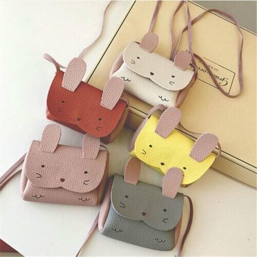 New Fashion Baby Kids Girl Bunny Shoulder Bag Cute Animal Storage Crossbody Messenger Bags Handbag Kids Gifts