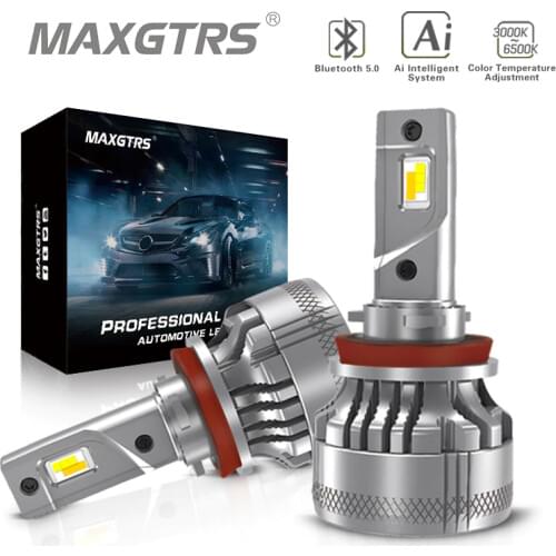 2x ST1 Bluetooth smart LED Bulb H7 H8 H11 HB3 9005 HB4 9006 9012 HIR2 Car Led Headlights Light Fog Bulbs Auto Lamp 3000K 6000K