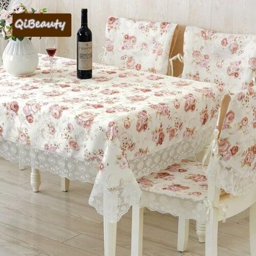 Printed Fabric Table Cloth Table Mat-Style Table Runner Table Lace Teapoy Table Tablecloth yi dian tao Pastoral Style Simple
