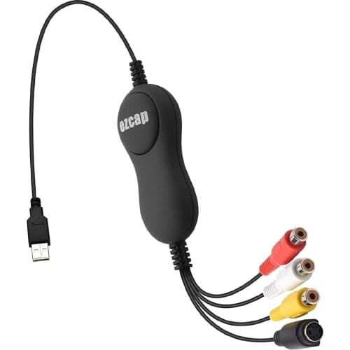 USB 2.0 Video Capture Card Device, VHS VCR TV to DVD Converter for Mac OS X PC Windows 7 8 10 fromanalog video VCR, camcorder