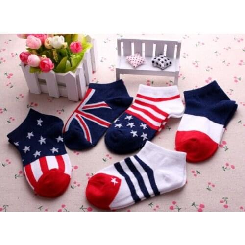 Candy color short socks stripe and stars baby socks summer socks