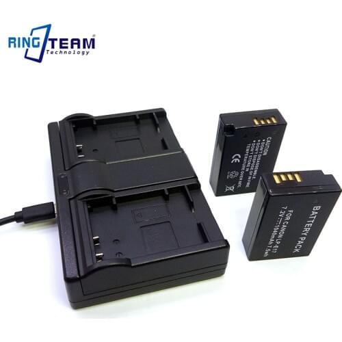 2x E17 LP-E17 Battery & 1x USB Dual Charger for Canon EOS Canon EOS 77D M3 M5 M6 Rebel T6i 750D T6s 760D T7i 800D Kiss X9i 200D