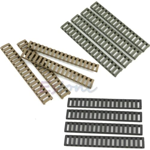 4x 18-Slot Picatinny Ladder Rail Panel Handguard Protector Resistant Cover INY