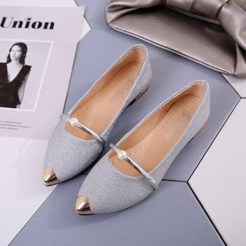 Comemore 2021 New Summer New Womens Shoes Pointed Toe Flat Shallow Mouth Loafers Fashion Casual Lazy Single Women Shoes Woman