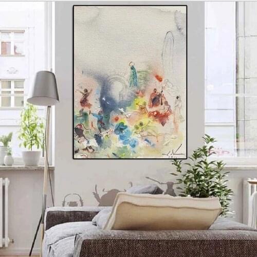 Salvador Dali People Living In The Spiritual World Canvas Painting Posters and Prints Wall Art Pictures Home Decor Cuadros