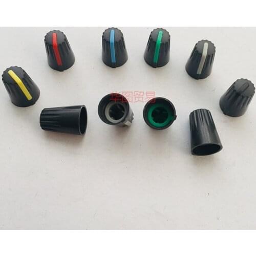 10pcs Soundcraft Mixer Effect Knob Cap / D Hole Half axle 270 degrees Light Gray DJ Knob Red Yellow Blue Green White