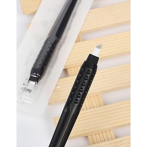 10PCS Handle For Microblading Disposable Pen with Needle 14/15 Pin 18U Permanent Makeup Pluma Microblading Disposable Pen nano