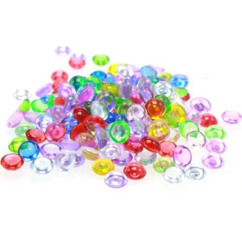 20g Flat Round Beads DIY Craft Accessories Handmade Resin Jewelry Fillings Clear Rainbow Bead Decoration