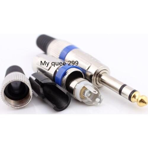 6.35mm welding common head mixer microphone 6.5TRS audio plug stereo 6.5 plug