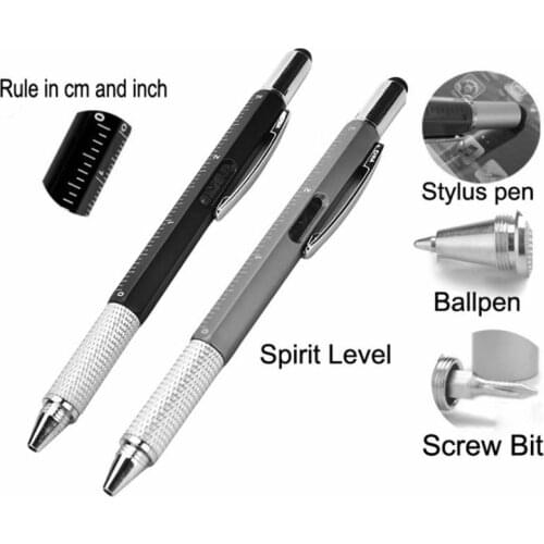 6 In 1 Multi-function Tool Screwdriver Ballpoint Pen Screen Touch Capacities Phone Handwriting Ballpoint Pen Tool Pen Four Color