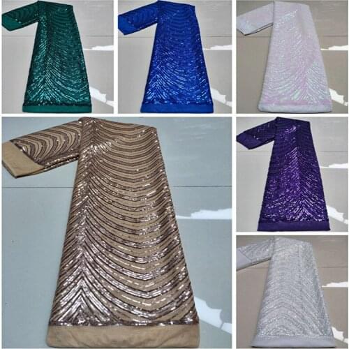 African Lace Fabrics 2021 green High Quality Lace Sequins French Nigerian Net Lace Tulle Lace Fabric For Wedding