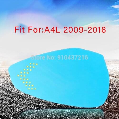 For AUDI A4L A5 2009-2018 Car Rearview Mirror Glare Proof Blue Glasses Led Lamp Heated turn single lamp Large View