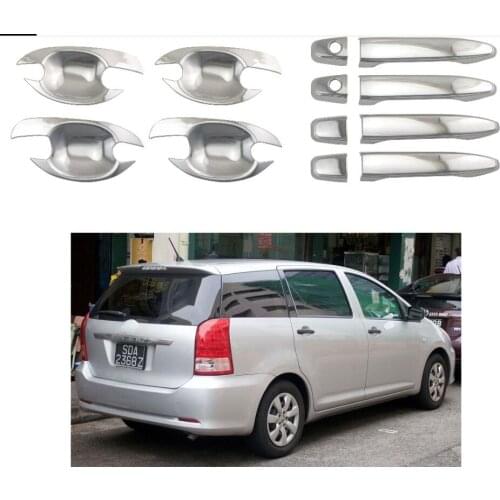 For Toyota Wish 2003 2006 2009 ABS door handle bowl Chrome Accessories Stickers Car Styling