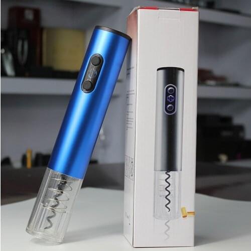 Dry Battery Electric Wine Openers with Light Automatic Bottle Opener Corkscrew with Foil Cutter and Vacuum Stopper Kitchen Tools